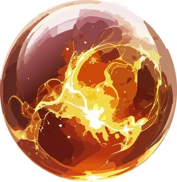 Abstract sphere with radiant core and fluid circular layers clean compositi.. Stock Illustration