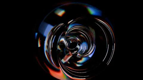 Abstract Sphere Shape in Black with Reflection – Modern Design Stockillustratie