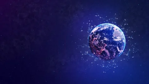 Abstract sphere shape circles and particles . Global Network connection Stock Footage 333961517