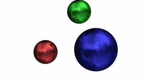 Abstract sphere shape red green blue motion on white background. Stock Footage 128686326
