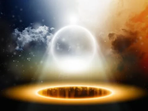 Abstract sphere in space 스톡 일러스트