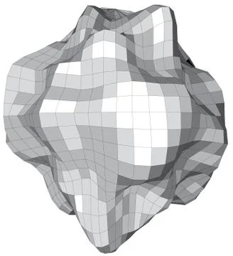 Abstract sphere like stone asteroid 库存插图