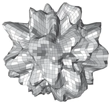 Abstract sphere like stone asteroid Stockillustratie