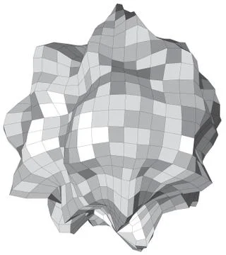 Abstract sphere like stone asteroid Illustrazione stock