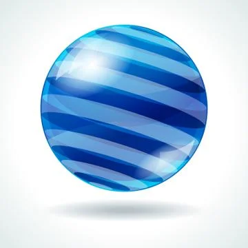 Abstract sphere with stripes Stock Illustration