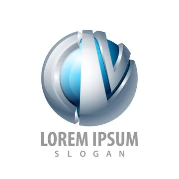 Abstract sphere technology logo concept design. Symbol graphic template eleme Stock Illustration