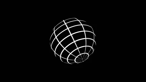 Abstract sphere turning on black background Stock-Footage 197395935