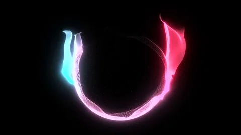 Abstract sphere with waves. Stock Footage