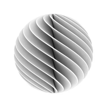 Abstract sphere on white background. Isolated 3D illustration Stock Illustration