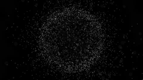 Abstract sphere of white dots on a black background. Stock Footage 155997172