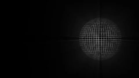 Abstract sphere of white glowing channels rotating on dark background. Abstract Stock Footage 265029659
