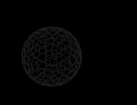Abstract Sphere wireframe. Molecular lattice.  Sketch illustration. Stock Illustration