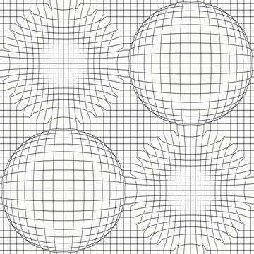 Abstract Sphere Wireframe Seamless Pattern Stock Illustration