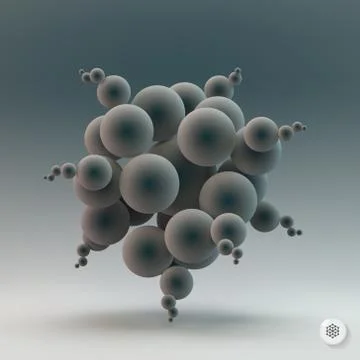 Abstract spheres. 3d vector illustration Illustrazione stock