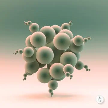 Abstract spheres. 3d vector illustration Stock Illustration