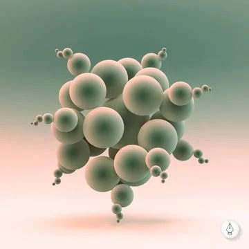 Abstract spheres. 3d vector illustration. Abstract spheres. 3d vector illu... Stock Photos