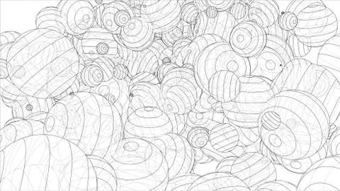 Abstract spheres background Illustrazione stock