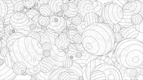 Abstract spheres background Stock Illustration