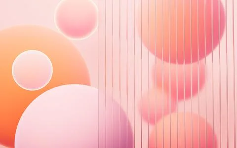 Abstract spheres background, mobile phone wallpaper, computer wallpaper, 3d.. Stockillustratie