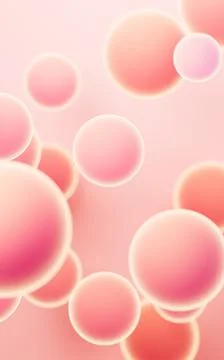 Abstract spheres background, mobile phone wallpaper, computer wallpaper, 3d.. Stock Illustration