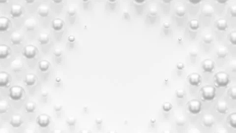 Abstract Spheres Center Display Loop 1 Silver x White Stock Footage 141134835