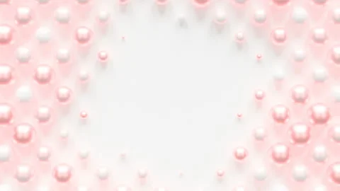 Abstract Spheres Center Display Loop 1 Red x White Stock Footage 147096091