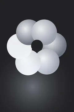 Abstract Spheres in Dark Background Stock Photos