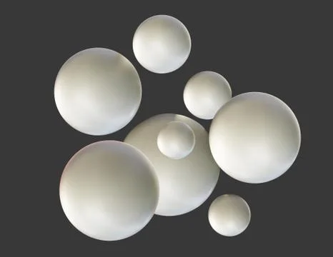 Abstract spheres design on gray background Stock Illustration