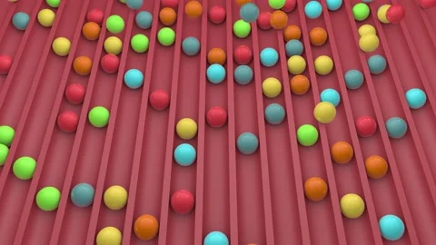 Abstract spheres falling down, 3d rendering Video stock 139395631