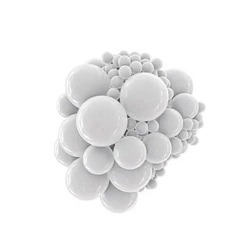 Abstract spheres isolated on white background Stock Illustration
