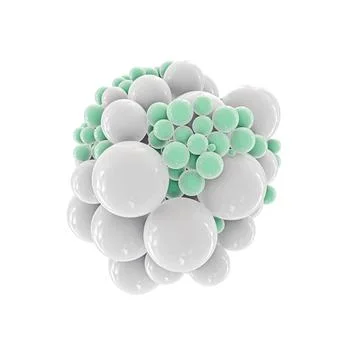 Abstract spheres isolated on white background Stock Illustration