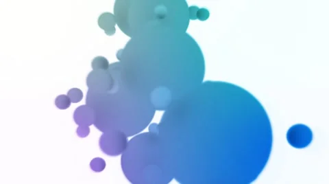 Abstract spheres molecules scene Stock Footage