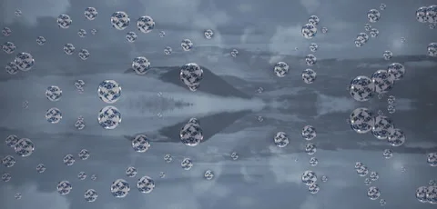 ABSTRACT SPHERES IN THE MYSTERIOUS PLACE 05 Stock Footage 140587341