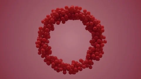 Abstract Spheres Rotate Ball Background, 3d Loopable Animation 4k Video stock 72901301