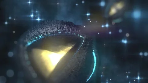Abstract spheres spinning in the background of space Stock Footage 278428829