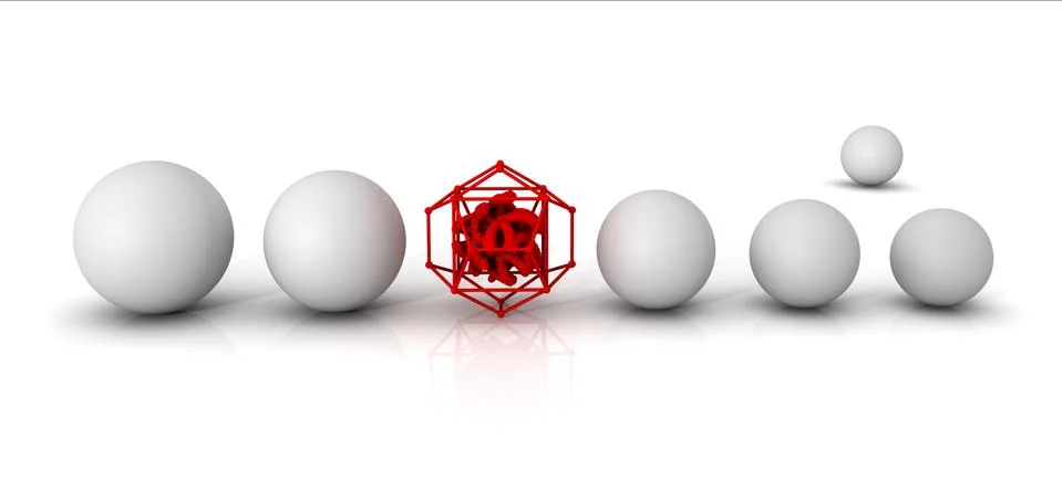 Abstract Spheres Web Background Stock Illustration