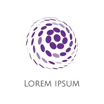 Abstract Spheric Circular Shape Ball Vector Logo Stock-Illustration
