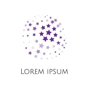 Abstract Spheric Circular Shape Ball Vector Logo Stock Illustration