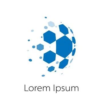 Abstract Spheric Soccer Ball Logo Stock Illustration