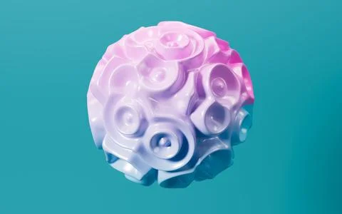 Abstract spherical background, 3d rendering. Stock Illustration