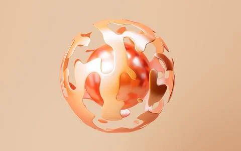Abstract spherical background, 3d rendering. Stock Illustration