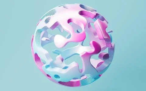 Abstract spherical background, 3d rendering. Stock Illustration