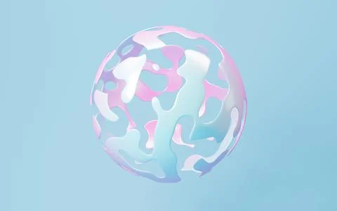 Abstract spherical background, 3d rendering. Stock Illustration