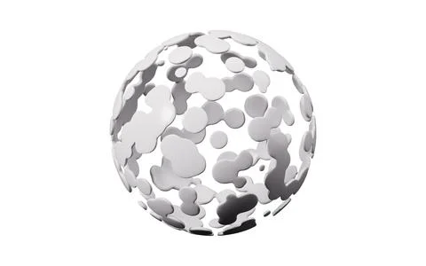 Abstract spherical background, 3d rendering. Stock Illustration