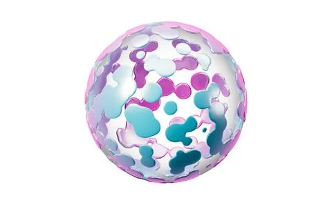 Abstract spherical background, 3d rendering. Stock Illustration