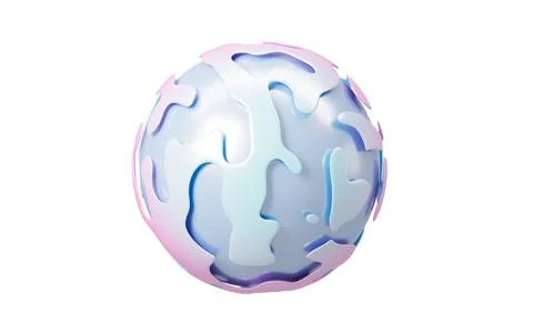 Abstract spherical background, 3d rendering. Stock Illustration
