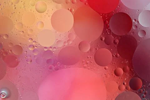 Abstract spherical circles on color gradient background Stock Photos