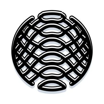 Abstract spherical grid pattern design concept Stock Illustration
