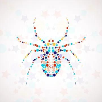 Abstract spider cartoon Illustrazione stock