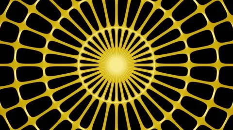 Abstract of a spiderweb fractal art pattern isolated on a dark background Stock Illustration